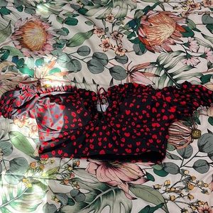 Hearts Off the shoulder Bathing Suit Shein Size 2X Plus Size